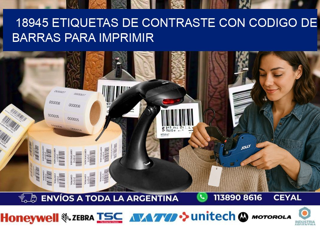 18945 etiquetas de contraste con codigo de barras para imprimir