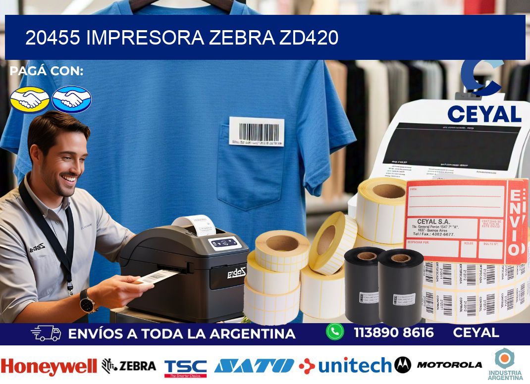 20455 Impresora Zebra ZD420