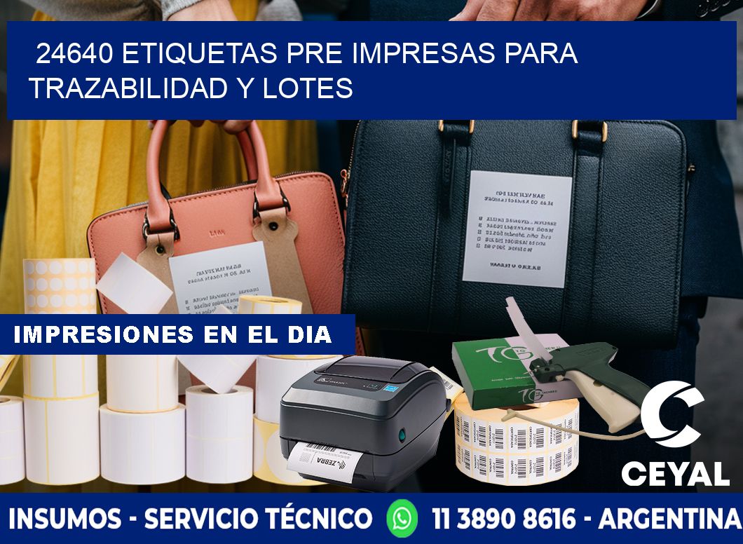 24640 etiquetas pre impresas para trazabilidad y lotes