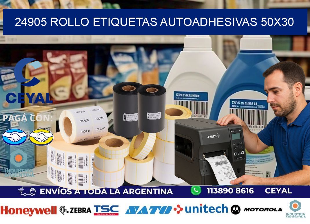 24905 Rollo Etiquetas autoadhesivas 50x30