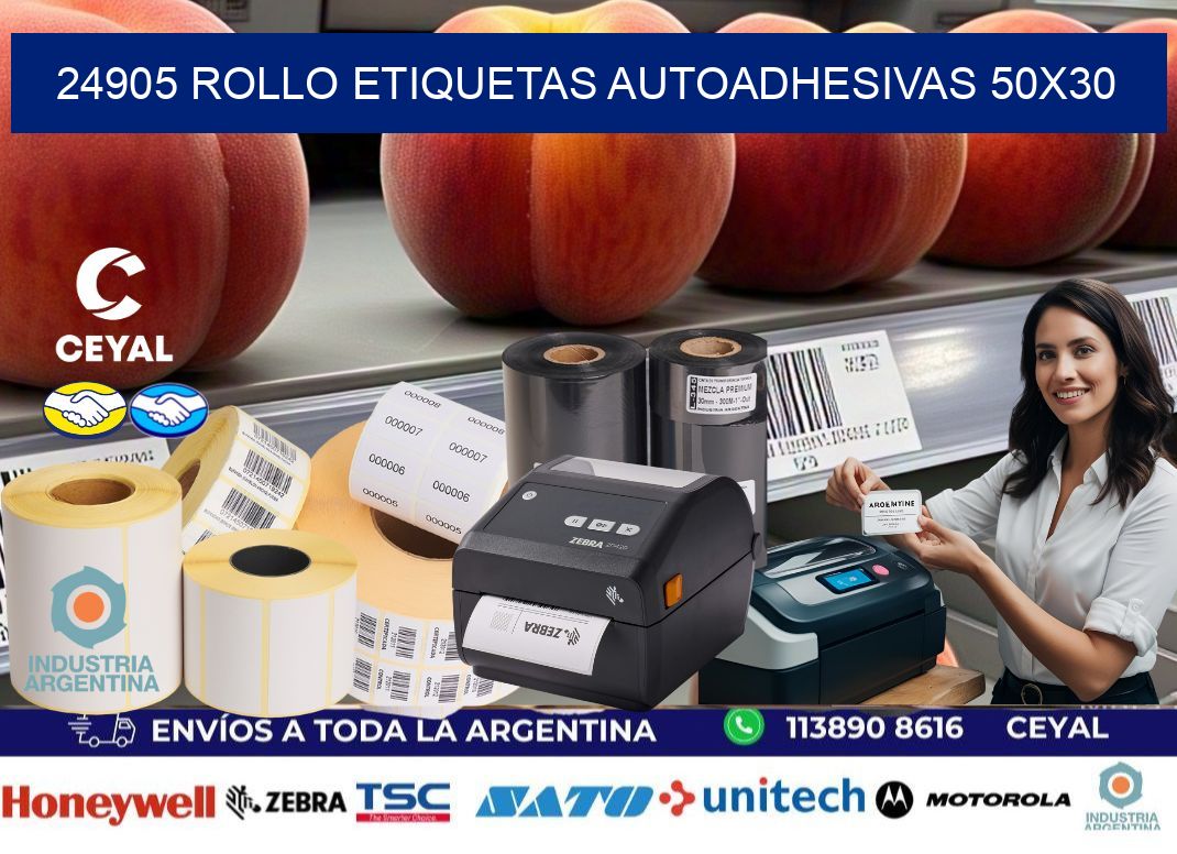24905 Rollo Etiquetas autoadhesivas 50x30