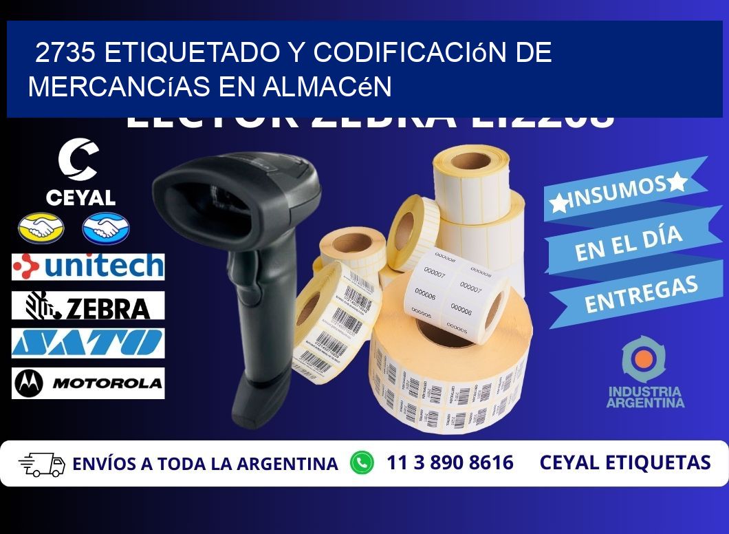 2735 Etiquetado y codificación de mercancías en almacén