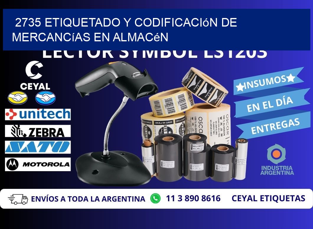 2735 Etiquetado y codificación de mercancías en almacén