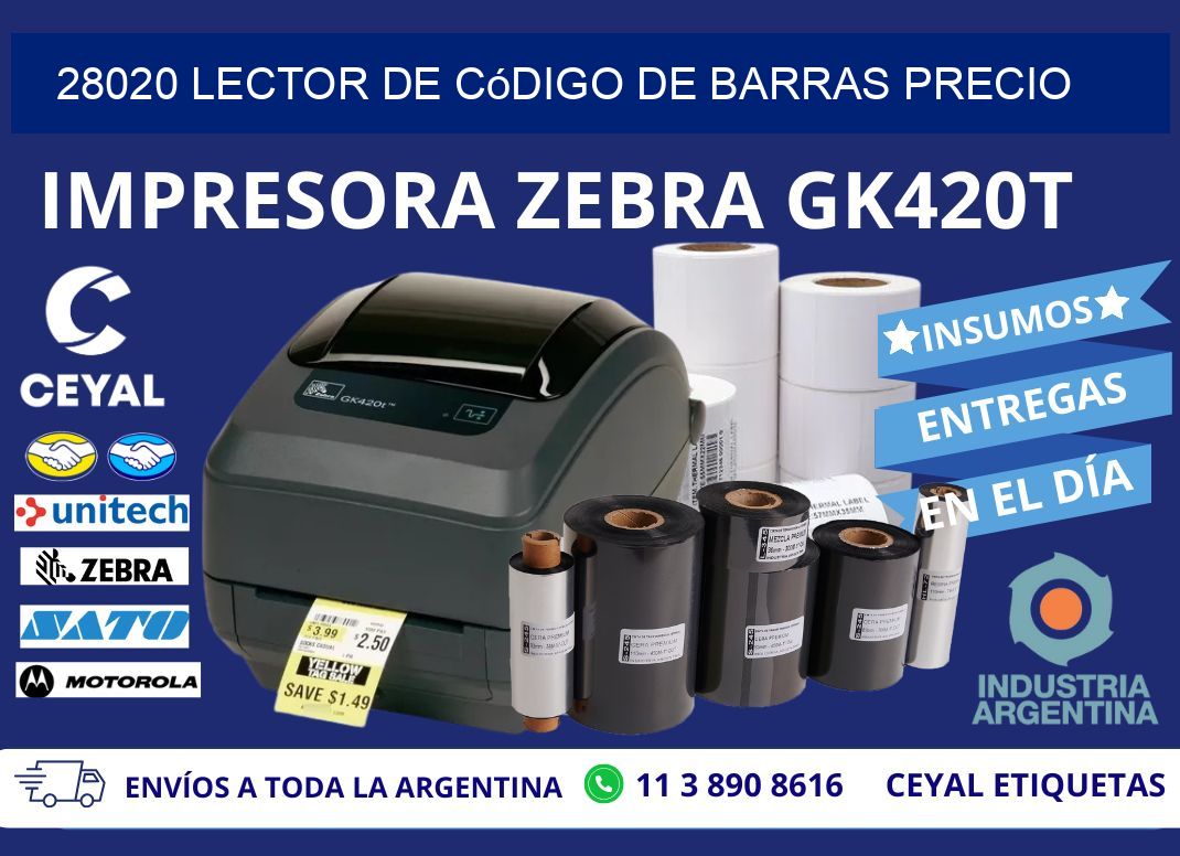 28020 Lector de código de barras precio