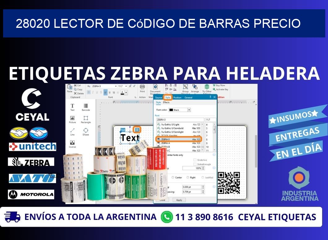 28020 Lector de código de barras precio