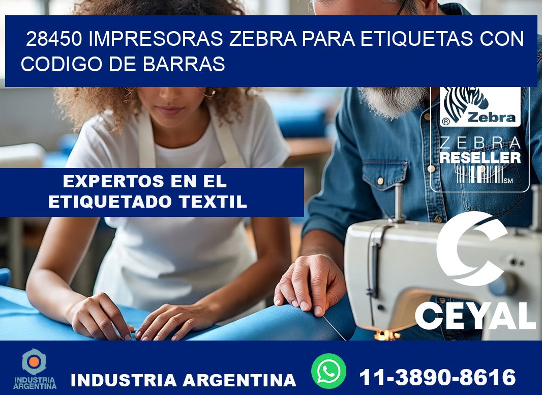 28450 impresoras zebra para etiquetas con codigo de barras
