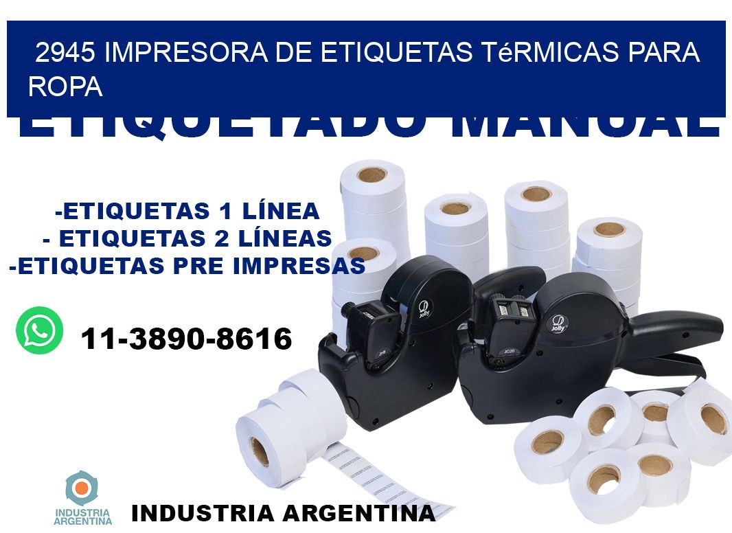2945 impresora de etiquetas térmicas para ropa