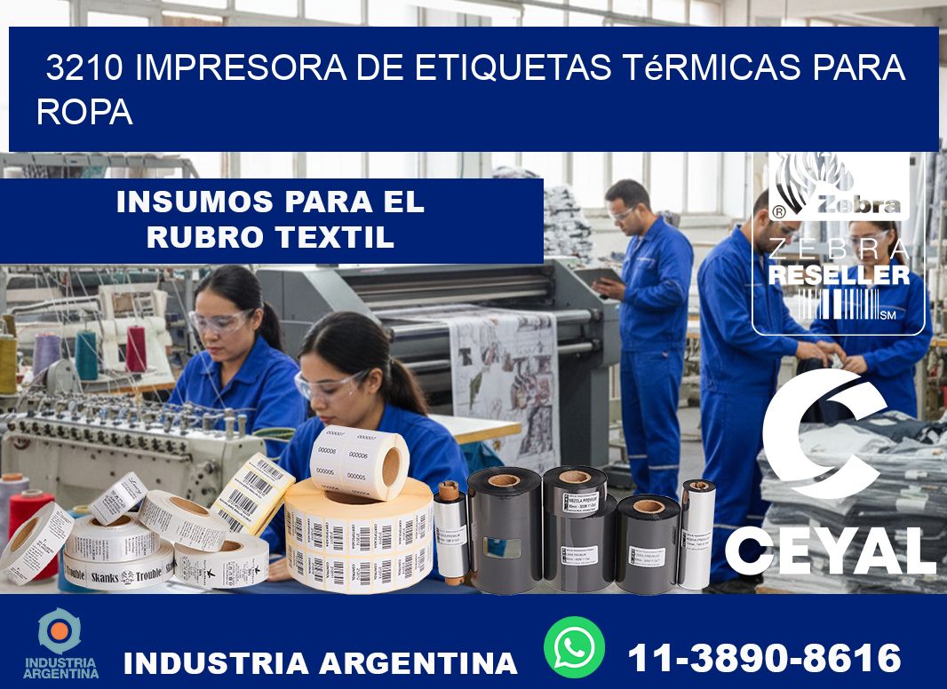 3210 impresora de etiquetas térmicas para ropa