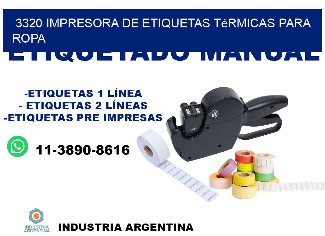 3320 impresora de etiquetas térmicas para ropa