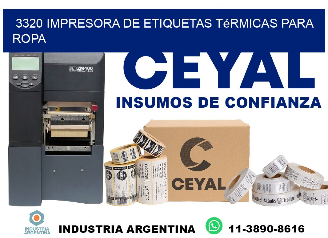 3320 impresora de etiquetas térmicas para ropa