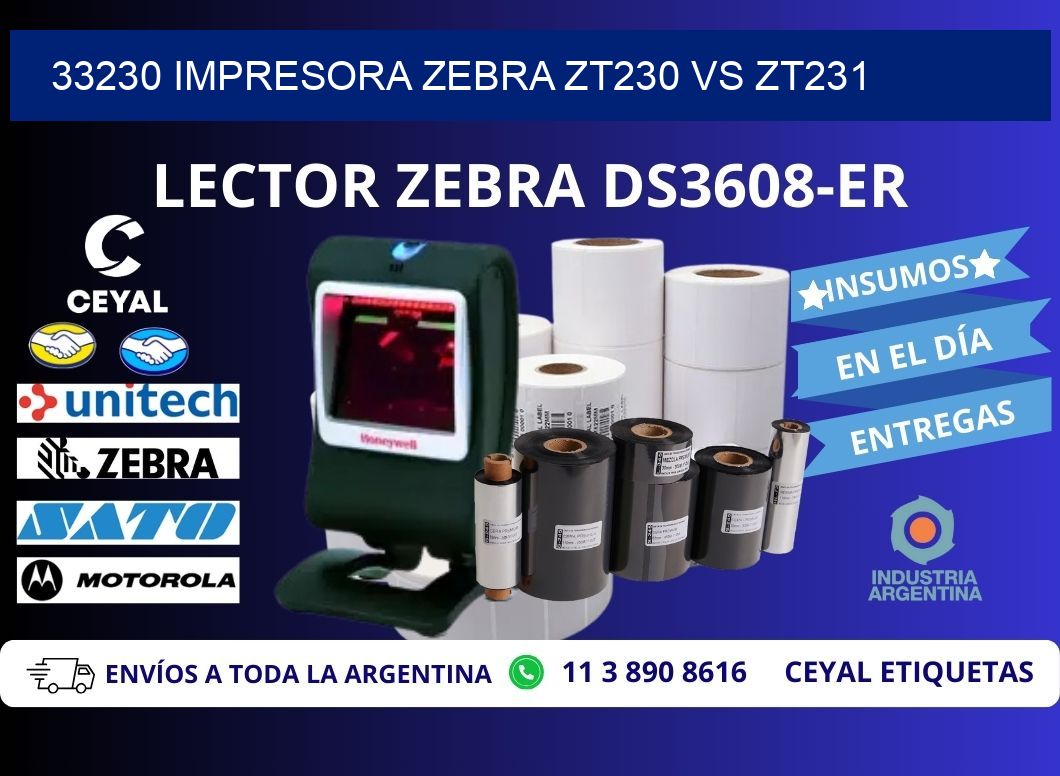 33230 impresora zebra zt230 vs zt231