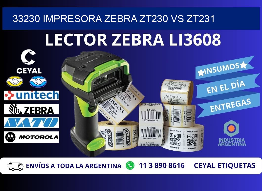 33230 impresora zebra zt230 vs zt231