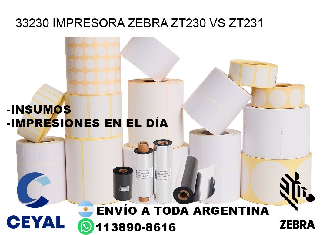 33230 impresora zebra zt230 vs zt231