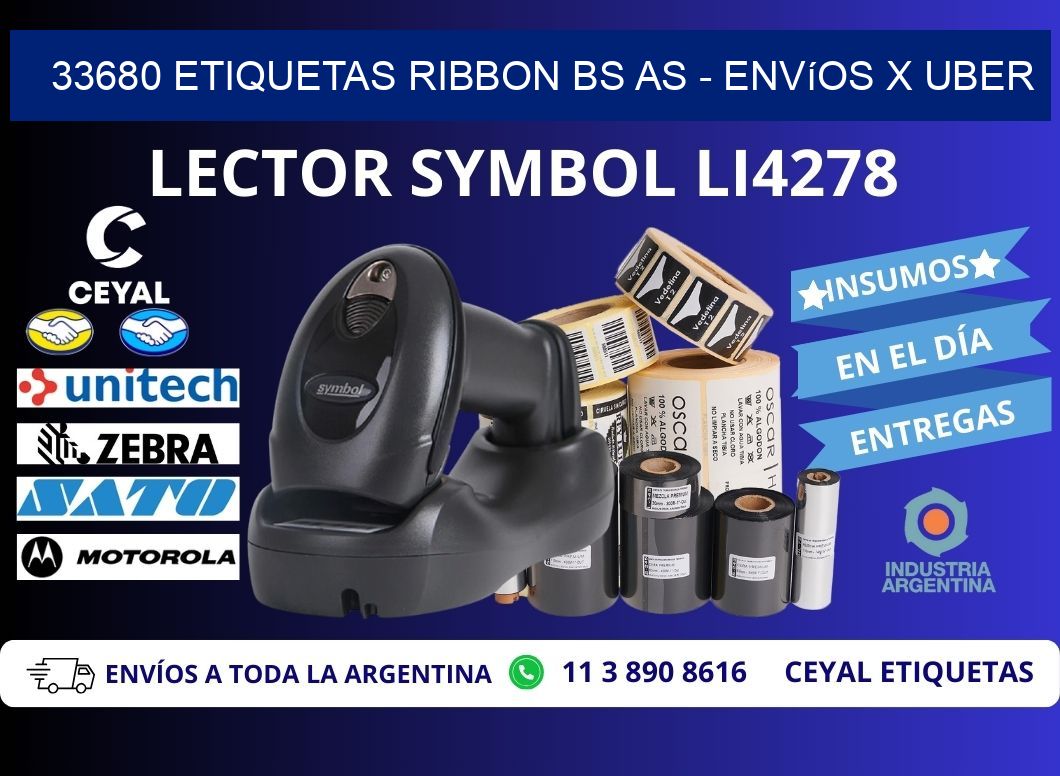 33680 etiquetas ribbon bs as - envíos x uber