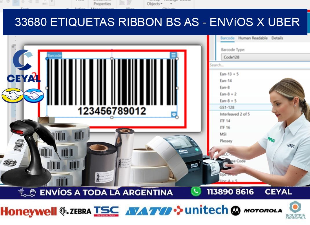 33680 etiquetas ribbon bs as - envíos x uber