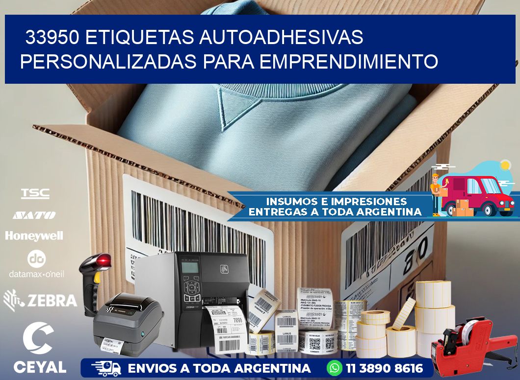 33950 etiquetas autoadhesivas personalizadas para emprendimiento
