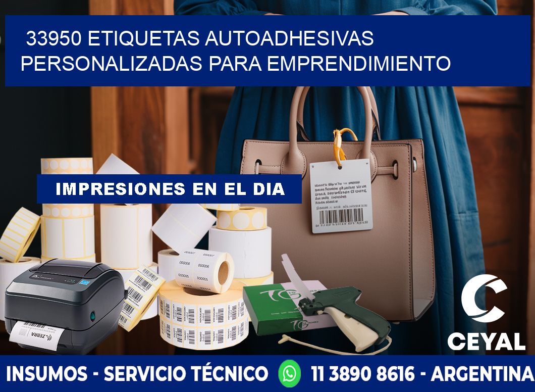 33950 etiquetas autoadhesivas personalizadas para emprendimiento