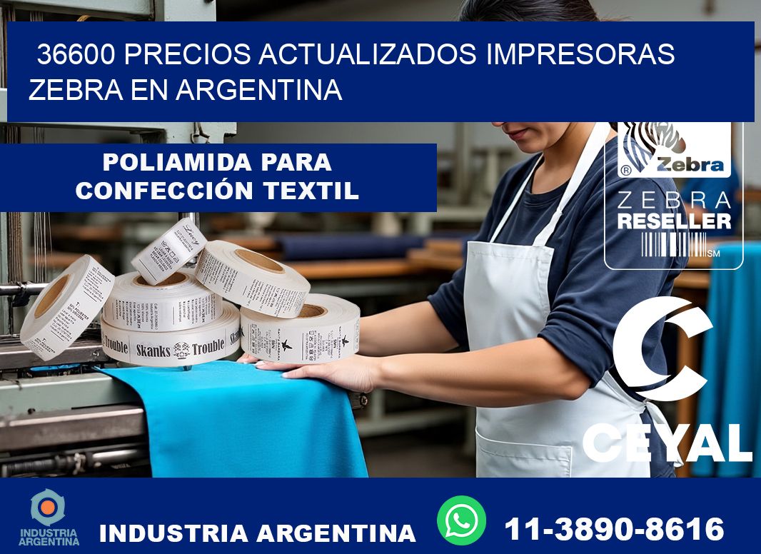 36600 precios actualizados impresoras zebra en argentina