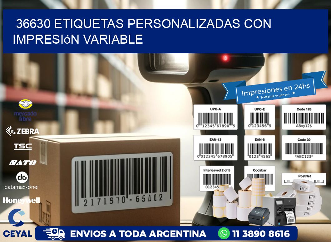 36630 etiquetas personalizadas con impresión variable