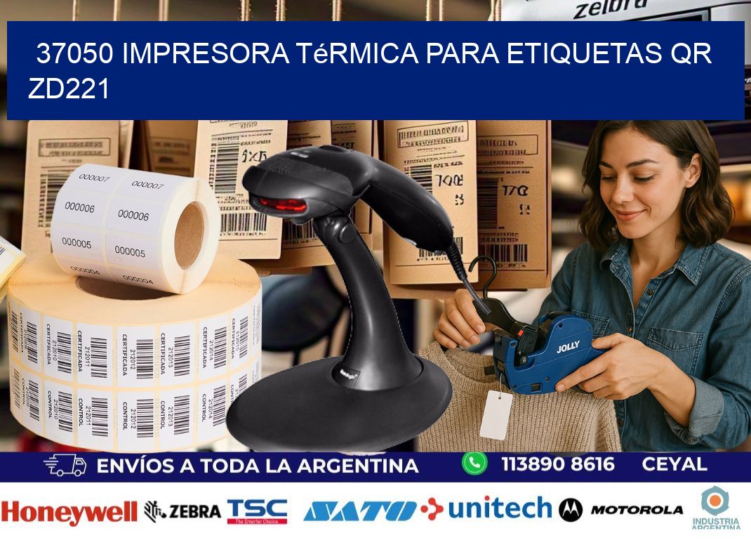 37050 impresora térmica para etiquetas QR ZD221