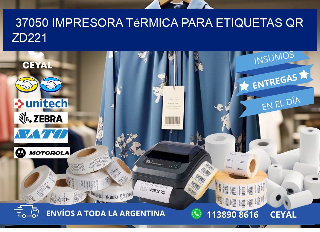 37050 impresora térmica para etiquetas QR ZD221