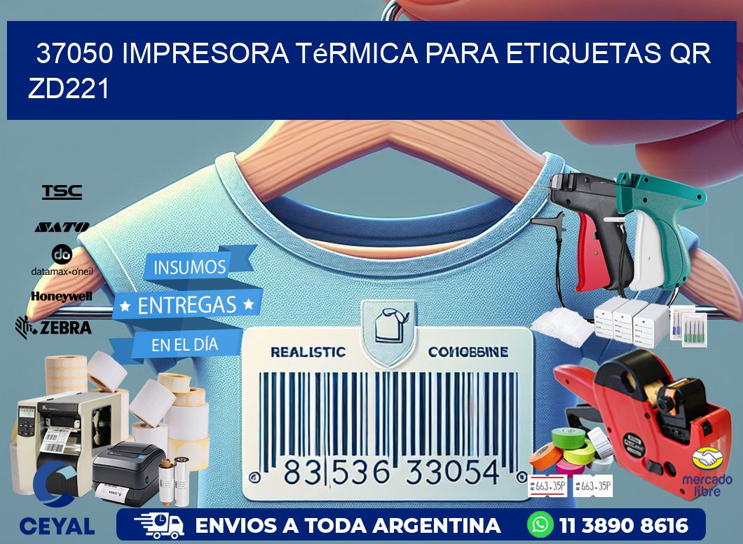 37050 impresora térmica para etiquetas QR ZD221