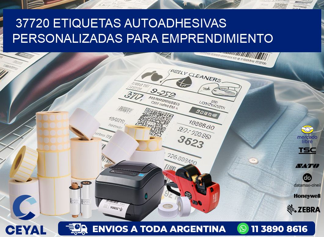 37720 etiquetas autoadhesivas personalizadas para emprendimiento