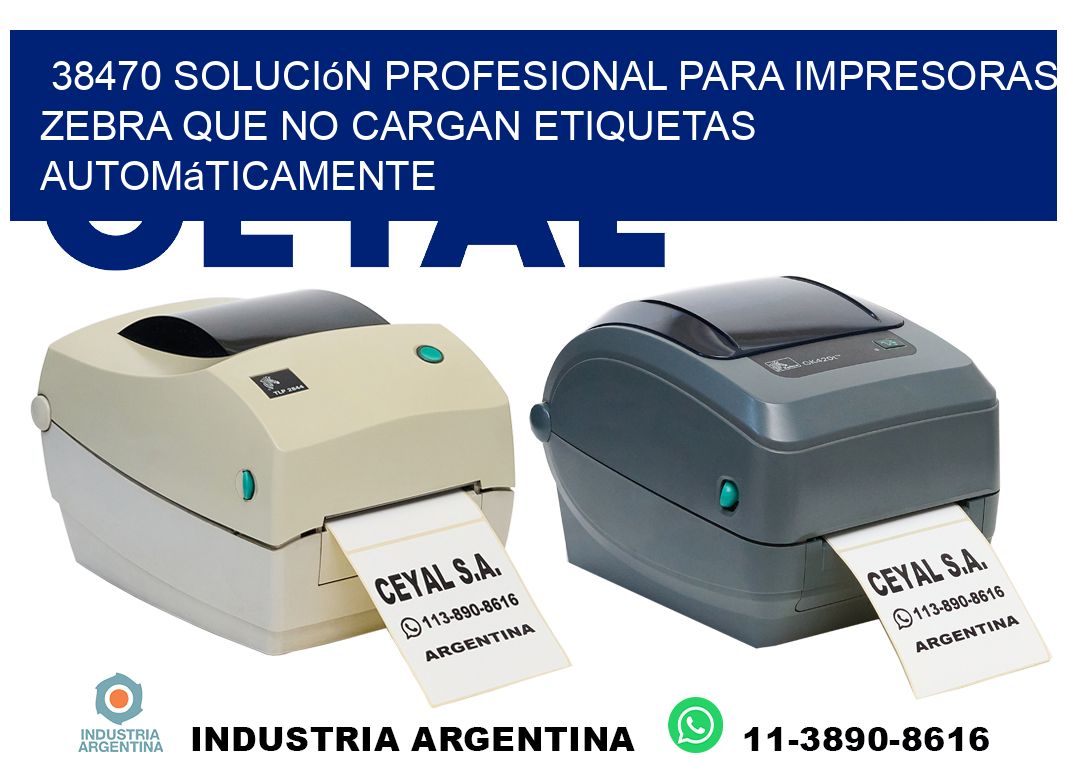 38470 solución profesional para impresoras zebra que no cargan etiquetas automáticamente