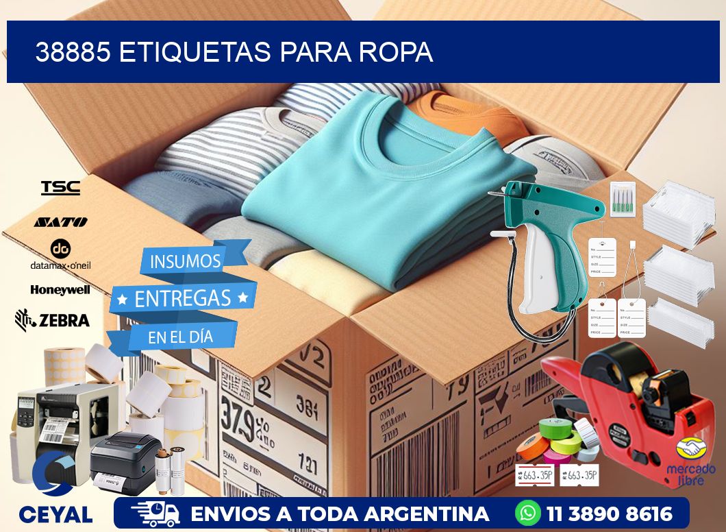 38885 etiquetas para ropa