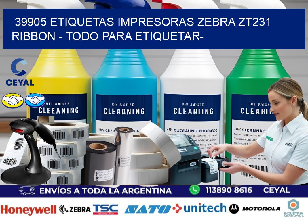 39905 etiquetas impresoras zebra zt231 ribbon - Todo para Etiquetar-