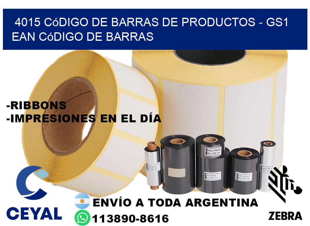 4015 Código de Barras de productos - GS1 ean Código de Barras