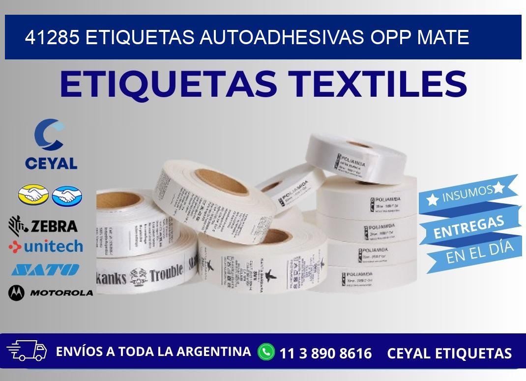41285 etiquetas autoadhesivas Opp Mate