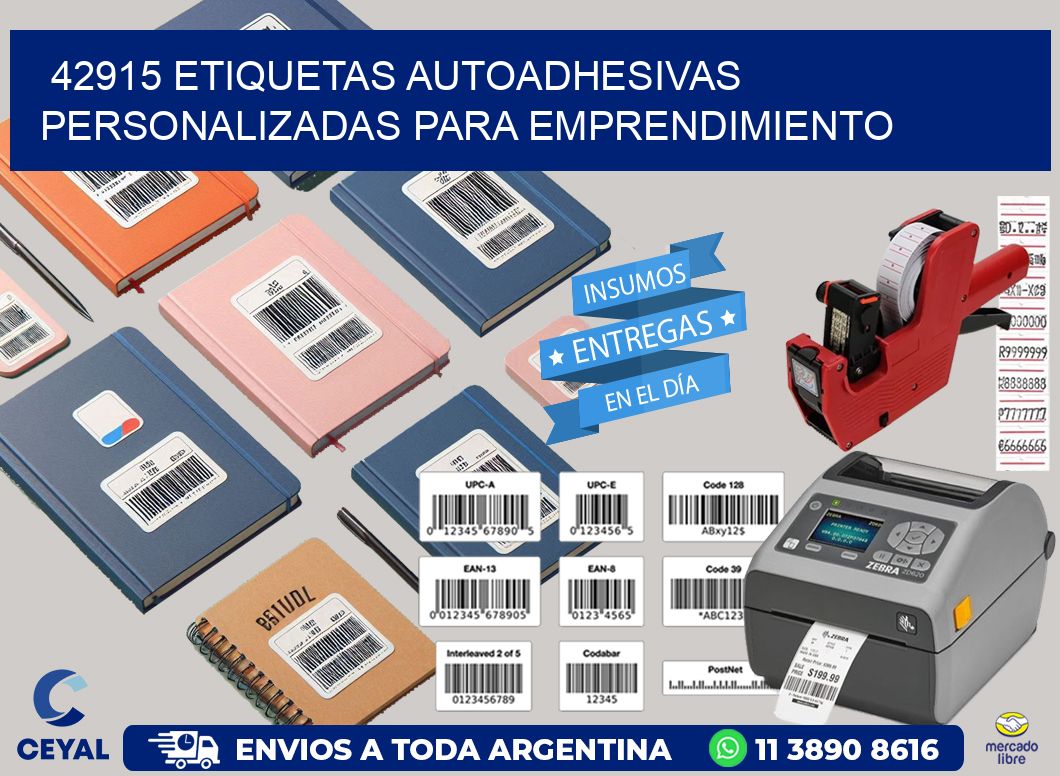 42915 etiquetas autoadhesivas personalizadas para emprendimiento