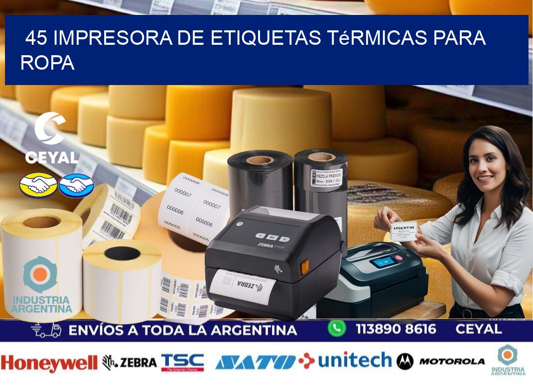 45 impresora de etiquetas térmicas para ropa