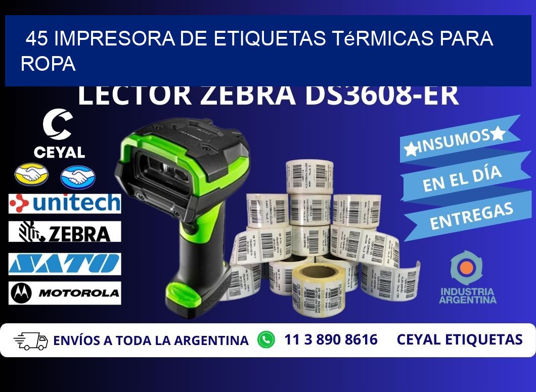 45 impresora de etiquetas térmicas para ropa