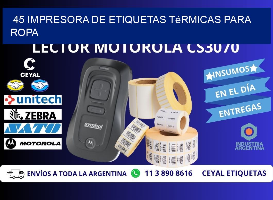 45 impresora de etiquetas térmicas para ropa