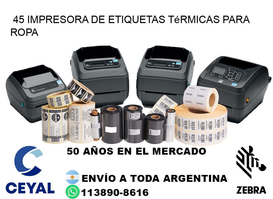 45 impresora de etiquetas térmicas para ropa