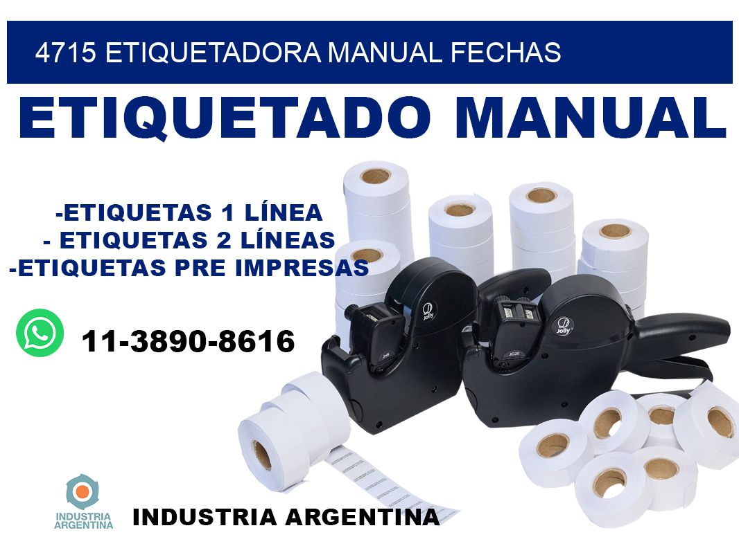 4715 etiquetadora manual fechas