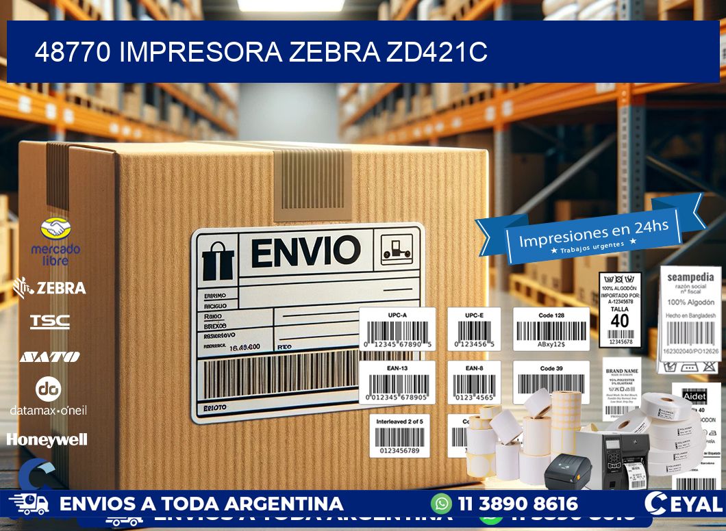48770 Impresora Zebra zd421c