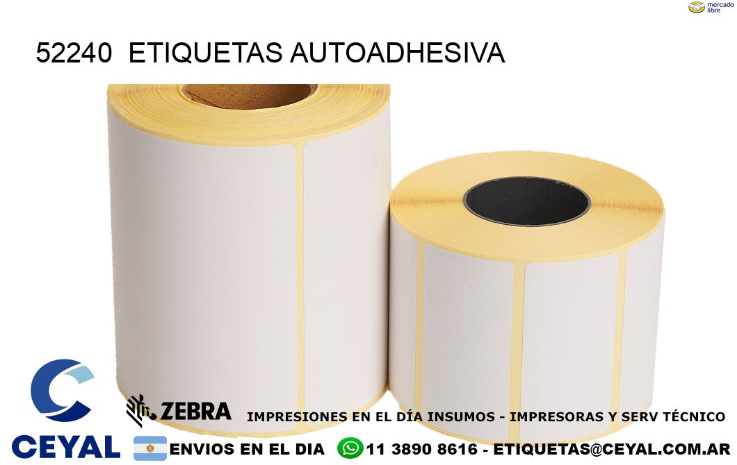 52240  etiquetas autoadhesiva