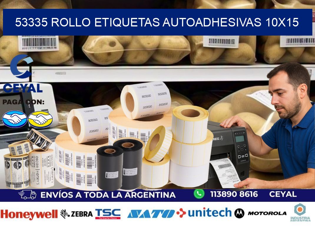 53335 Rollo Etiquetas autoadhesivas 10×15