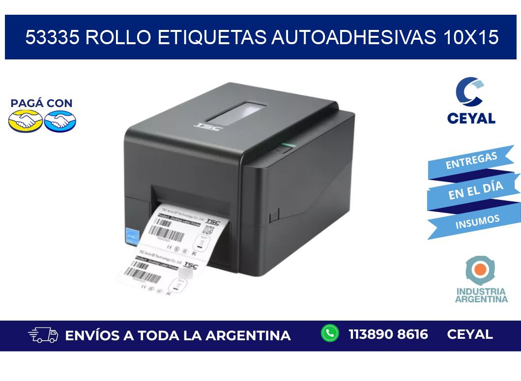 53335 Rollo Etiquetas autoadhesivas 10x15