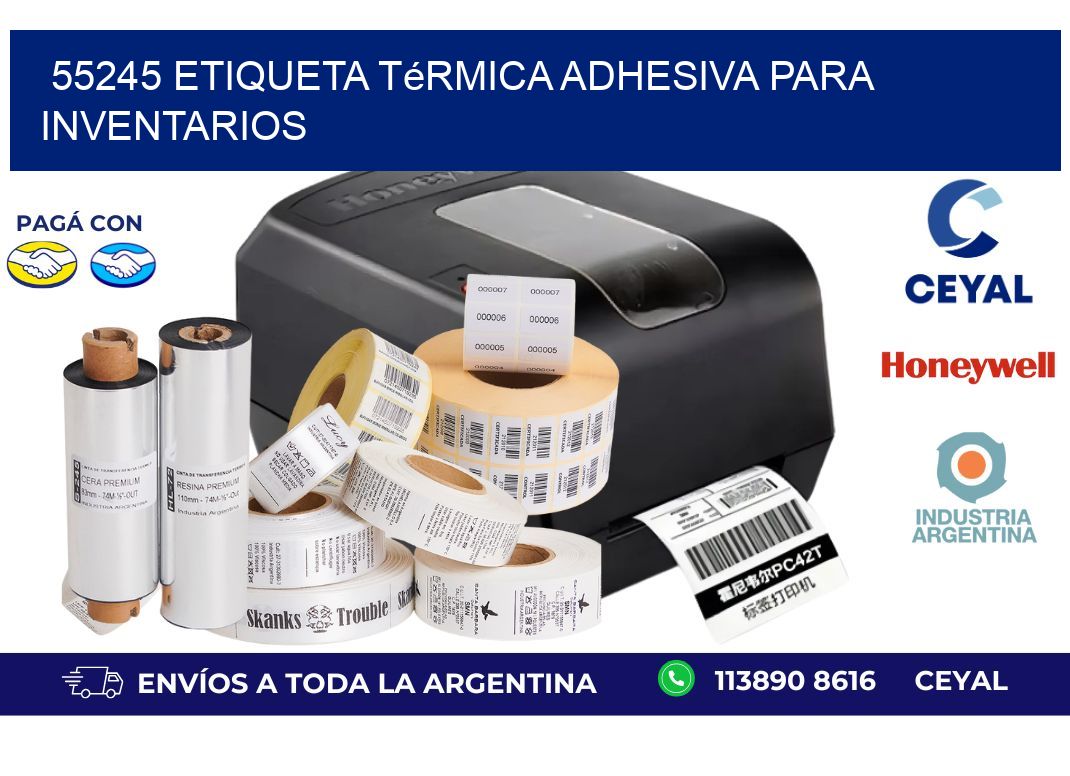 55245 Etiqueta térmica adhesiva para Inventarios