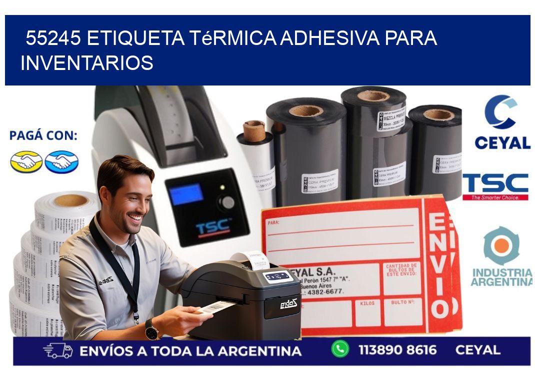 55245 Etiqueta térmica adhesiva para Inventarios
