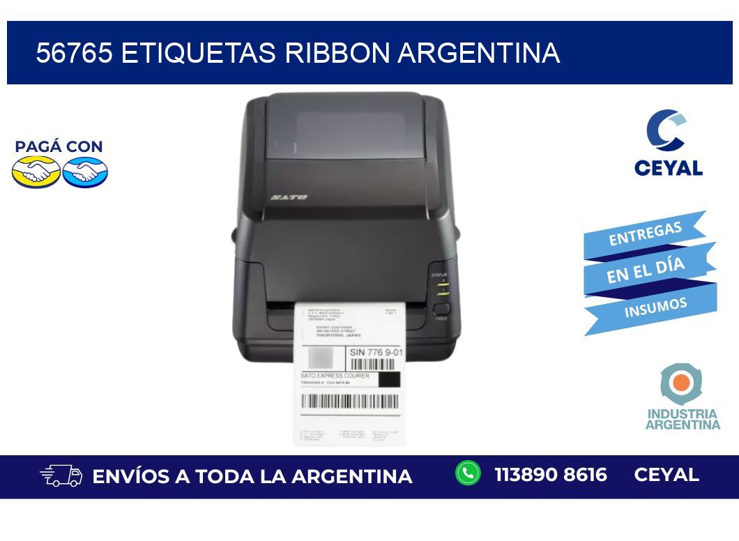 56765 etiquetas ribbon argentina