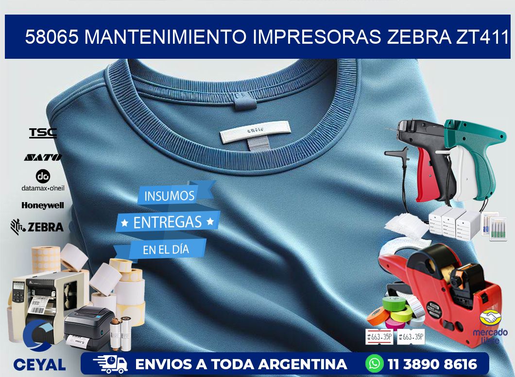 58065 mantenimiento impresoras zebra zt411