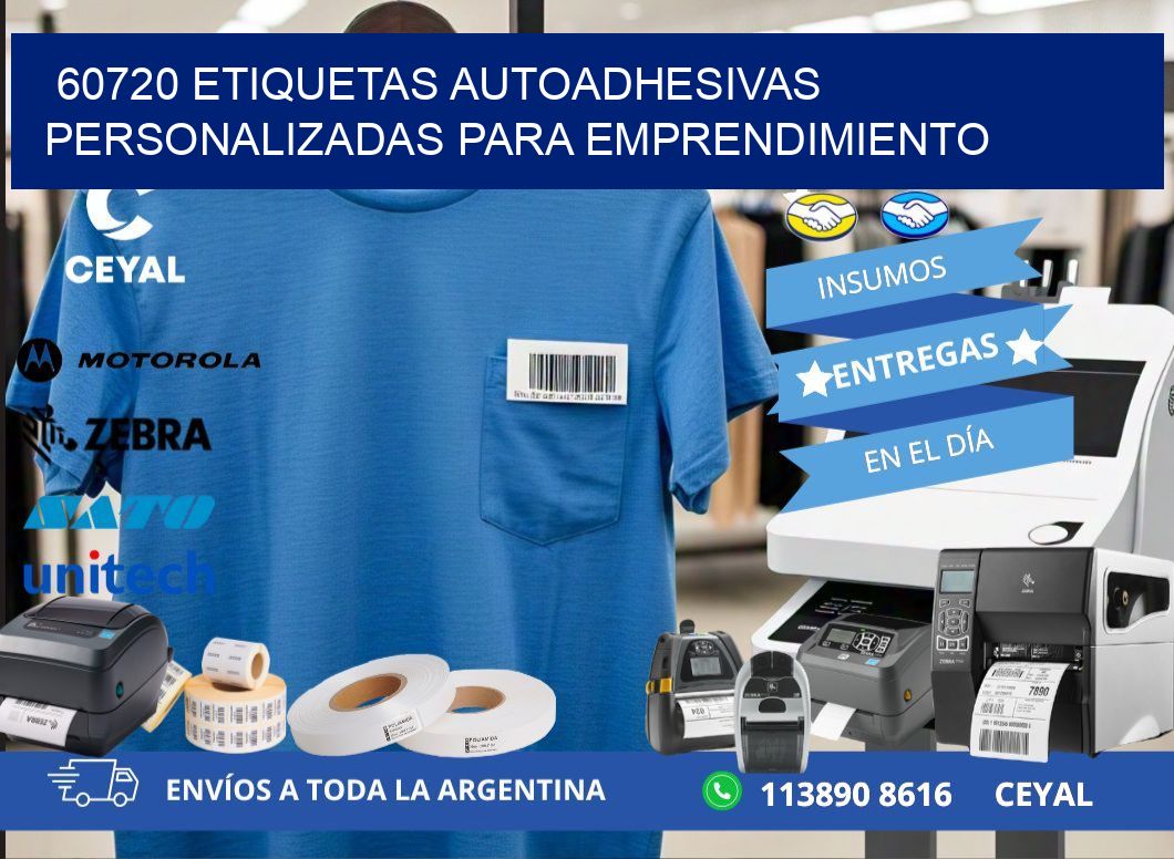 60720 etiquetas autoadhesivas personalizadas para emprendimiento