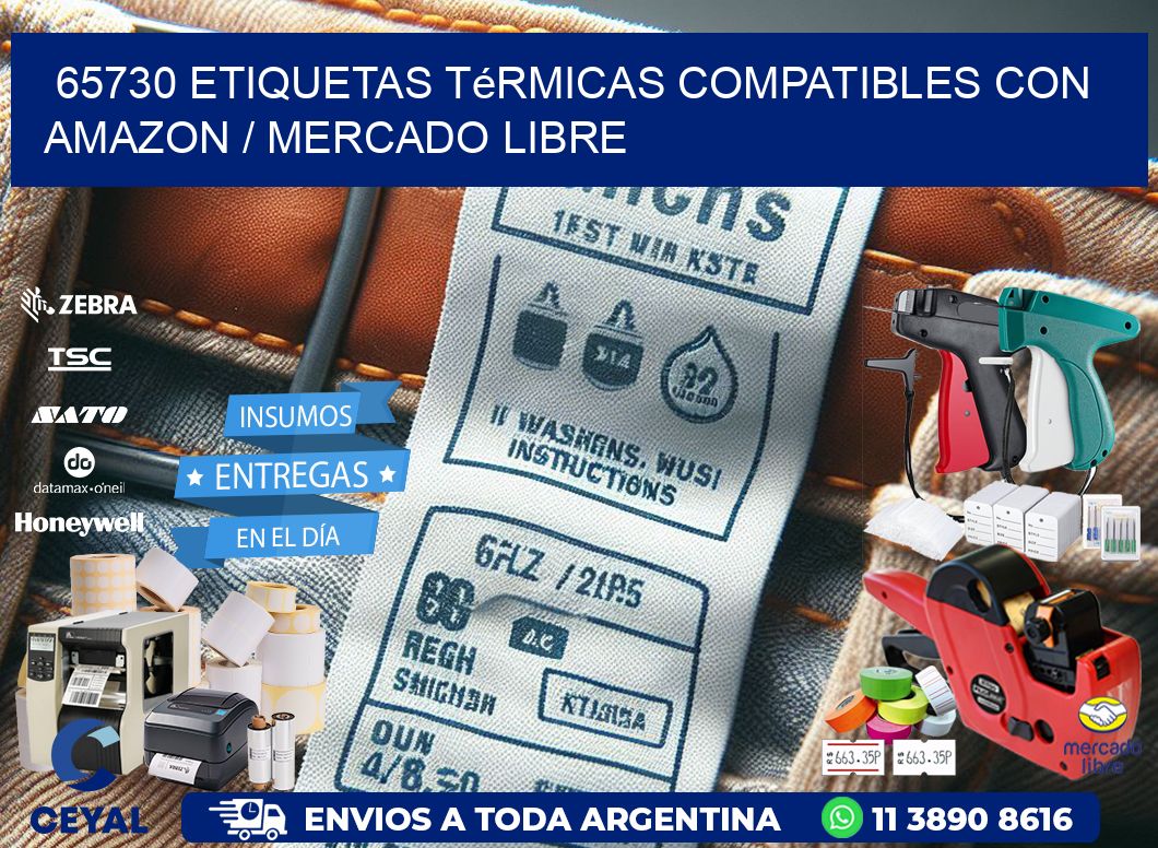 65730 etiquetas térmicas compatibles con Amazon / Mercado Libre