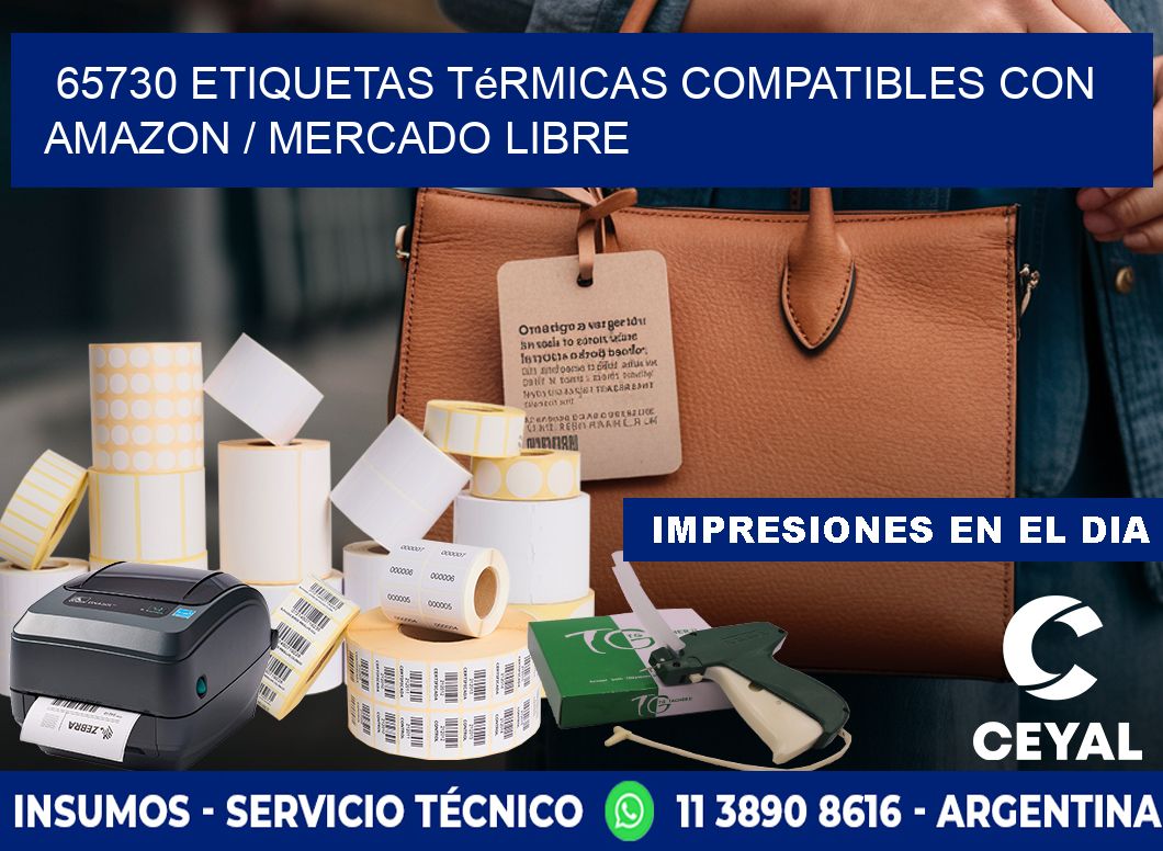 65730 etiquetas térmicas compatibles con Amazon / Mercado Libre