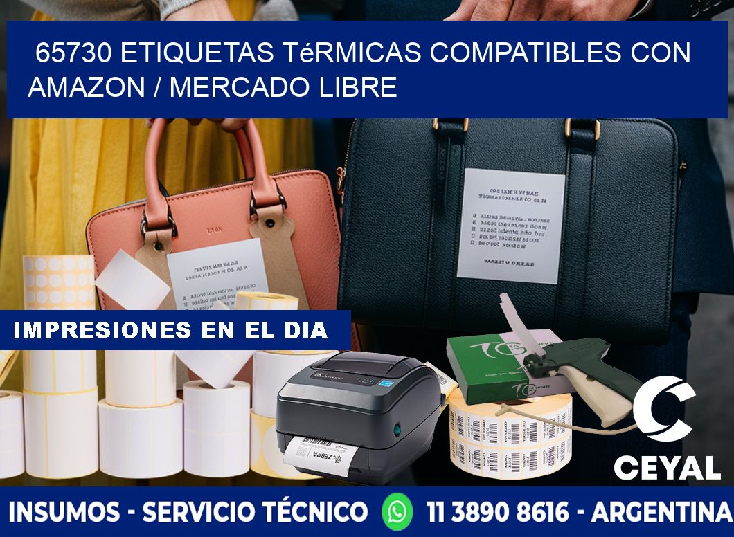 65730 etiquetas térmicas compatibles con Amazon / Mercado Libre